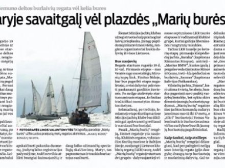 Verslo žinios apie "Marių burių" regatą